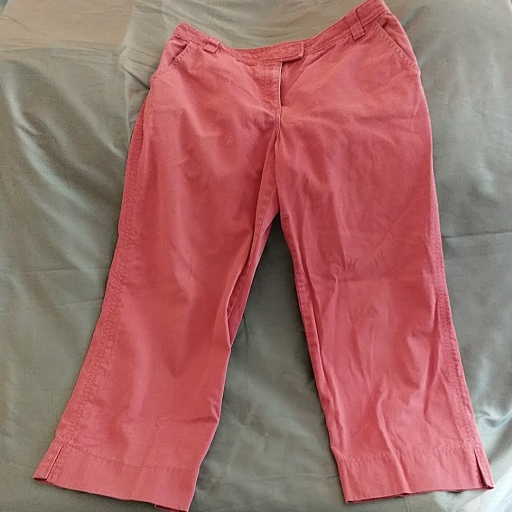 JCrew cotton dusty- pink capris